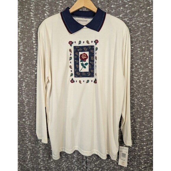 Donnkenny Tops - NWT Vintage Donnkenny Classics Embroidered Collared Long Sleeve Shirt Women's XL